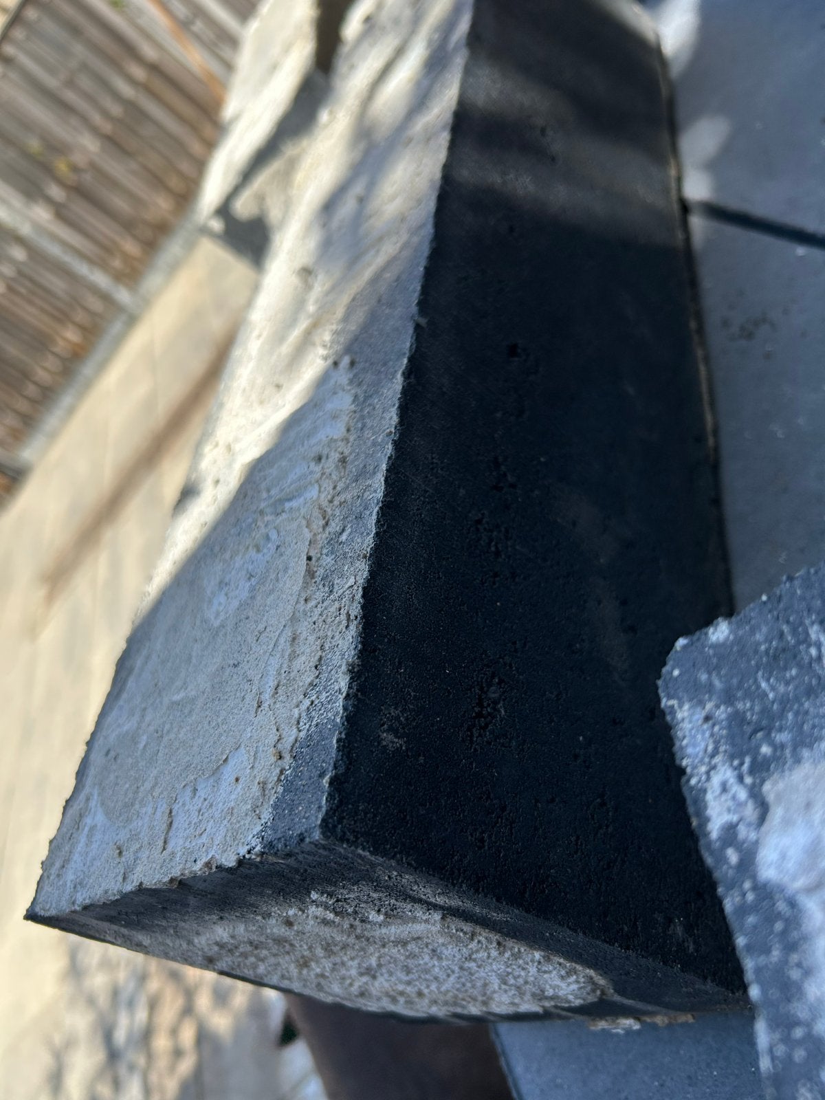 Gratis betonnen border stapelblokken antraciet, Ophalen, Gebruikt, Overige materialen
