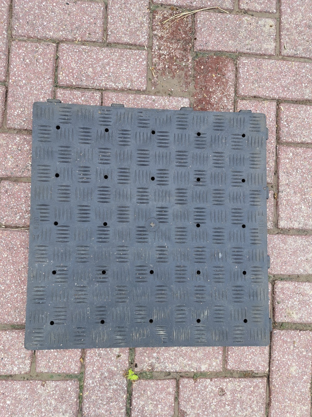 Zwarte kunststof terrastegels, kliksysteem, 30x30 cm 4 stuks, Ophalen