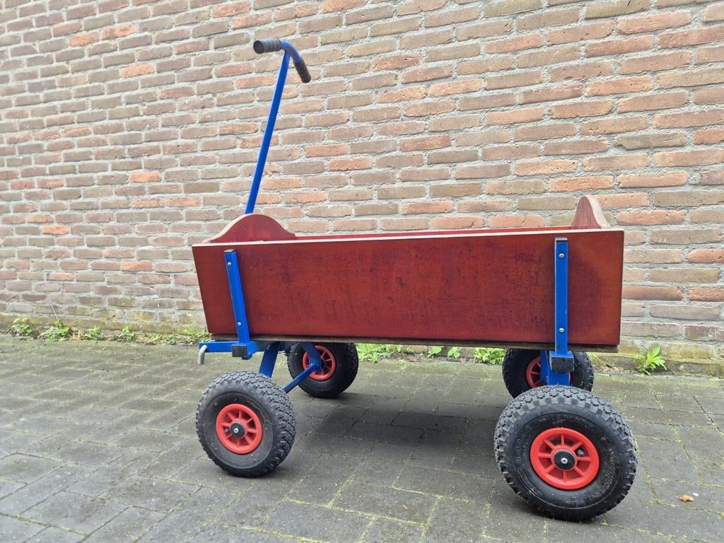 Berg bolderkar - Stevige houten bolderwagen, Ophalen of Verzenden