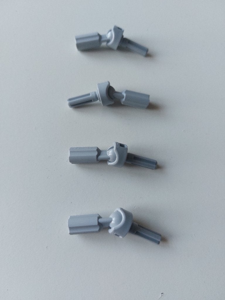 4 technic Lego stuuras grijs, Lego, Ophalen of Verzenden, Zo goed als nieuw, Technic