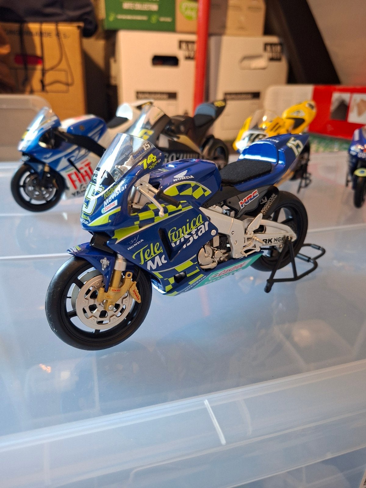 Honda Movistar MotoGP modelmotor - Valentino Rossi, Ophalen of Verzenden, Zo goed als nieuw, Motor