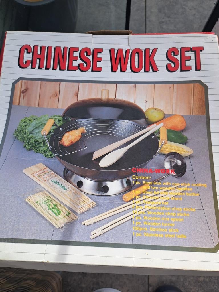 Chinese wok set nieuw, Ophalen, Nieuw, 4 t/m 7 personen