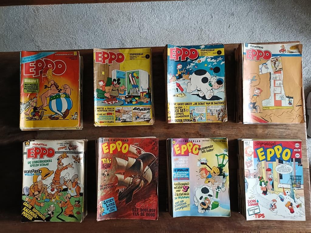 8 complete jaargangen Eppo, Gelezen, Complete serie of reeks, Europa, Ophalen of Verzenden
