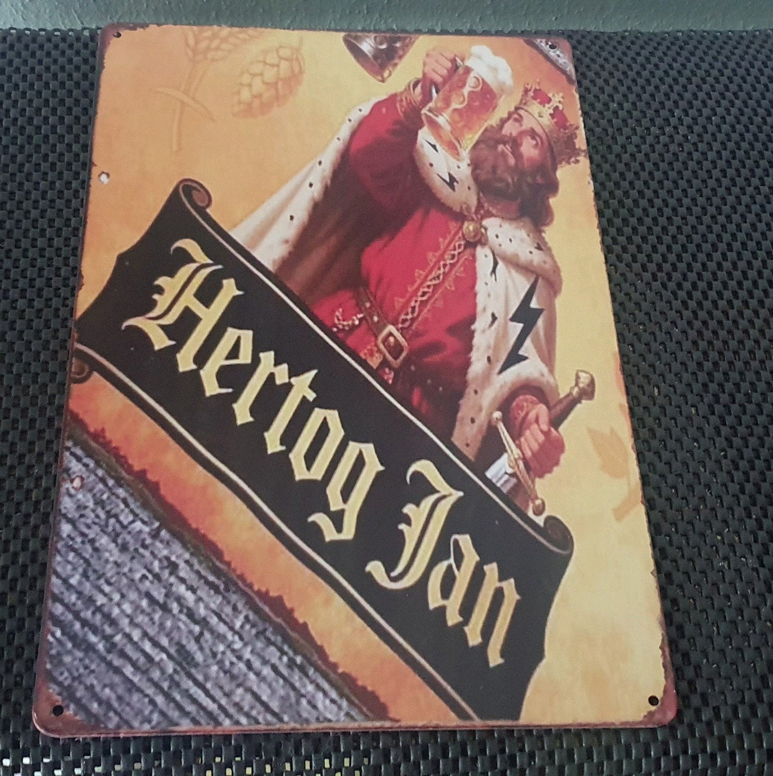 Wandbord Hertog Jan 30x20 cm, Ophalen of Verzenden, Nieuw, Reclamebord, Plaat of Schild, Hertog Jan