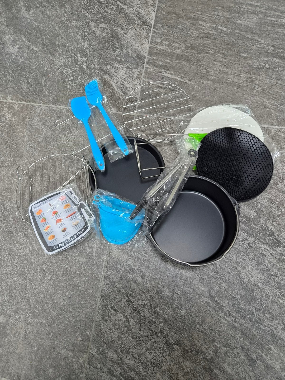 Nieuwe Airfryer Accessoires Set - Compleet en Ongebruikt, Overige typen, Nieuw, Ophalen of Verzenden, Zwart