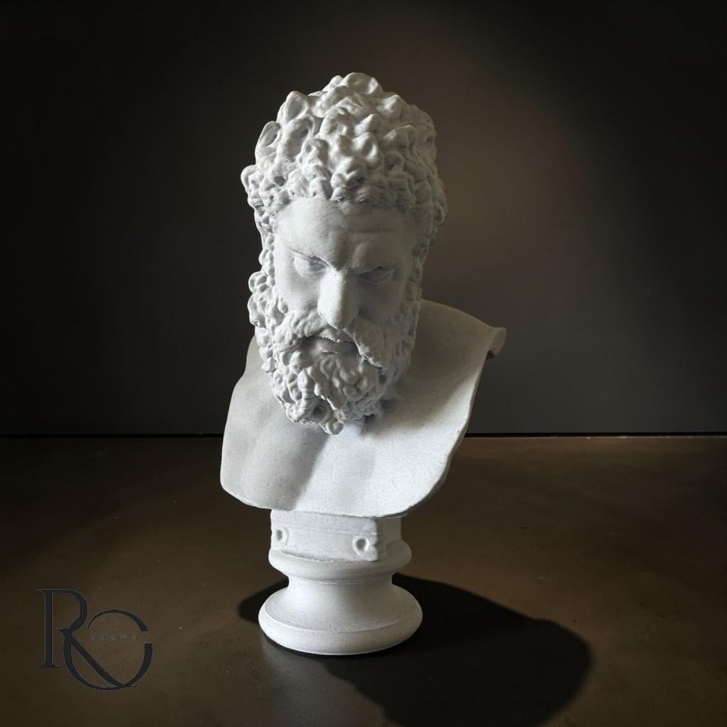 Klassieke Buste van Hercules – Marble look Sculptuur (24 cm), Antiek en Kunst, Kunst | Beelden en Houtsnijwerken, Ophalen of Verzenden