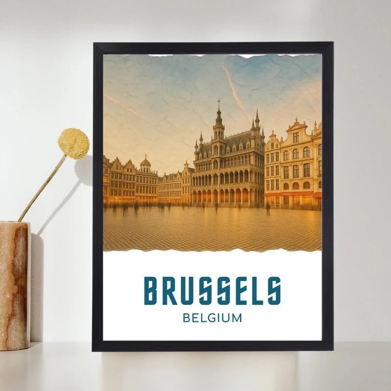 Brussel A4 poster, Antiek en Kunst, Ophalen of Verzenden