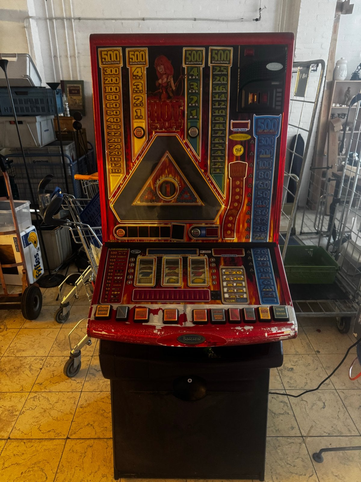 Barcrest Hot Stuff Gokkast met Sleutels, Verzamelen, Automaten | Gokkasten en Fruitautomaten, Euro, Ophalen of Verzenden, Gebruikt