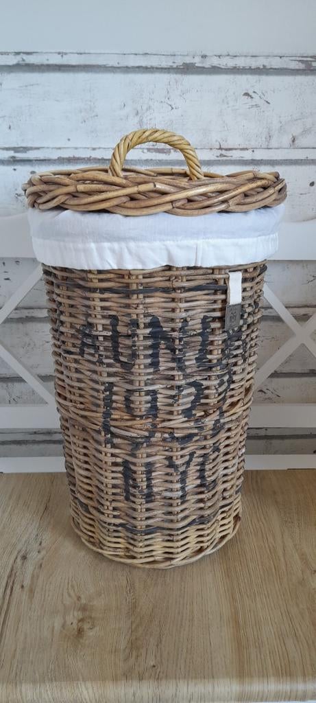 Riviera maison rattan wasmand of bloemenmand, Verzenden, Rond, Riet