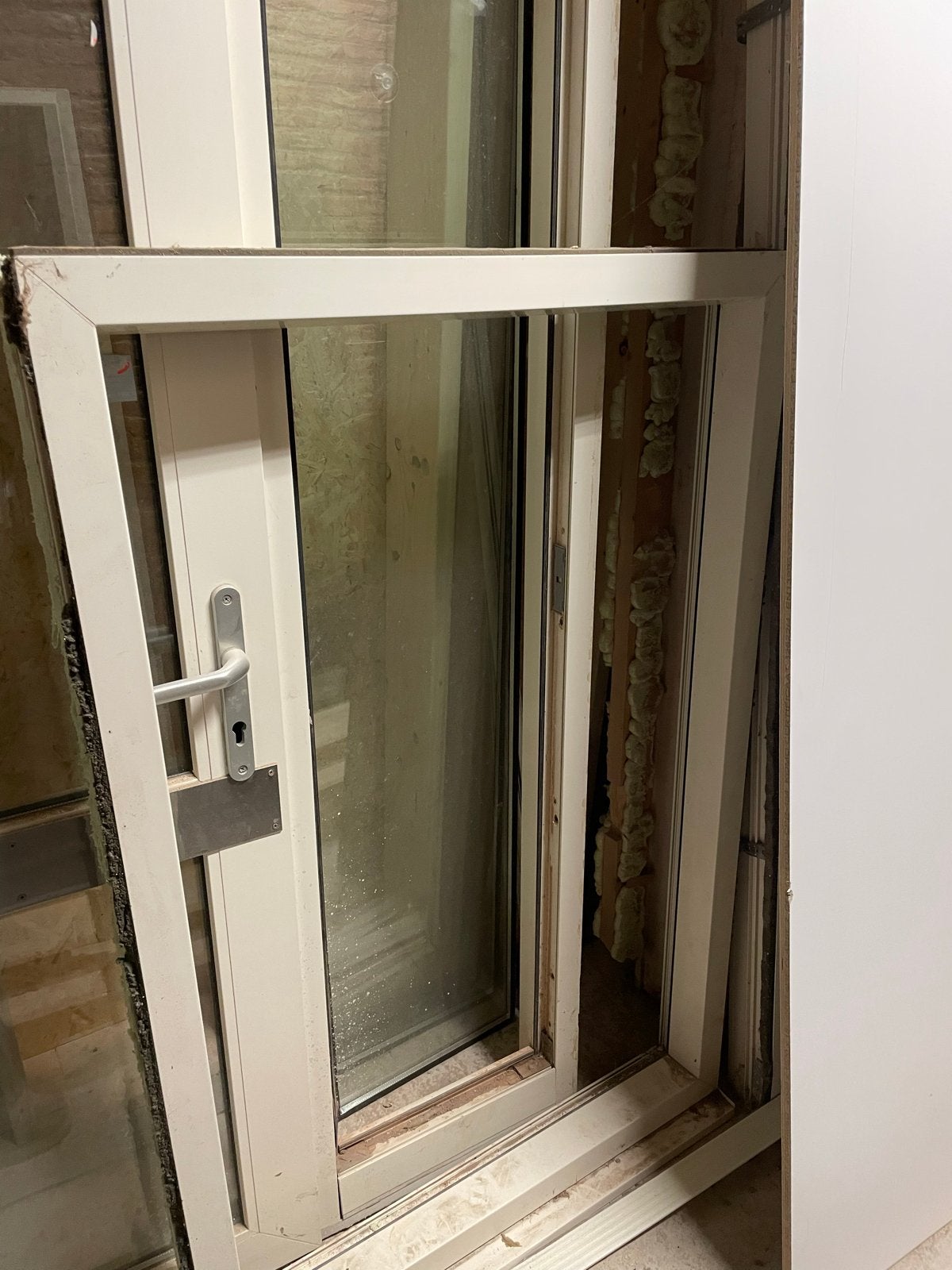 Kunststof vast raam kozijn met HR++ glas (99,5x150 cm), Doe-het-zelf en Verbouw, Glas en Ramen, Ophalen, Gevelraam of Ruit, Gebruikt
