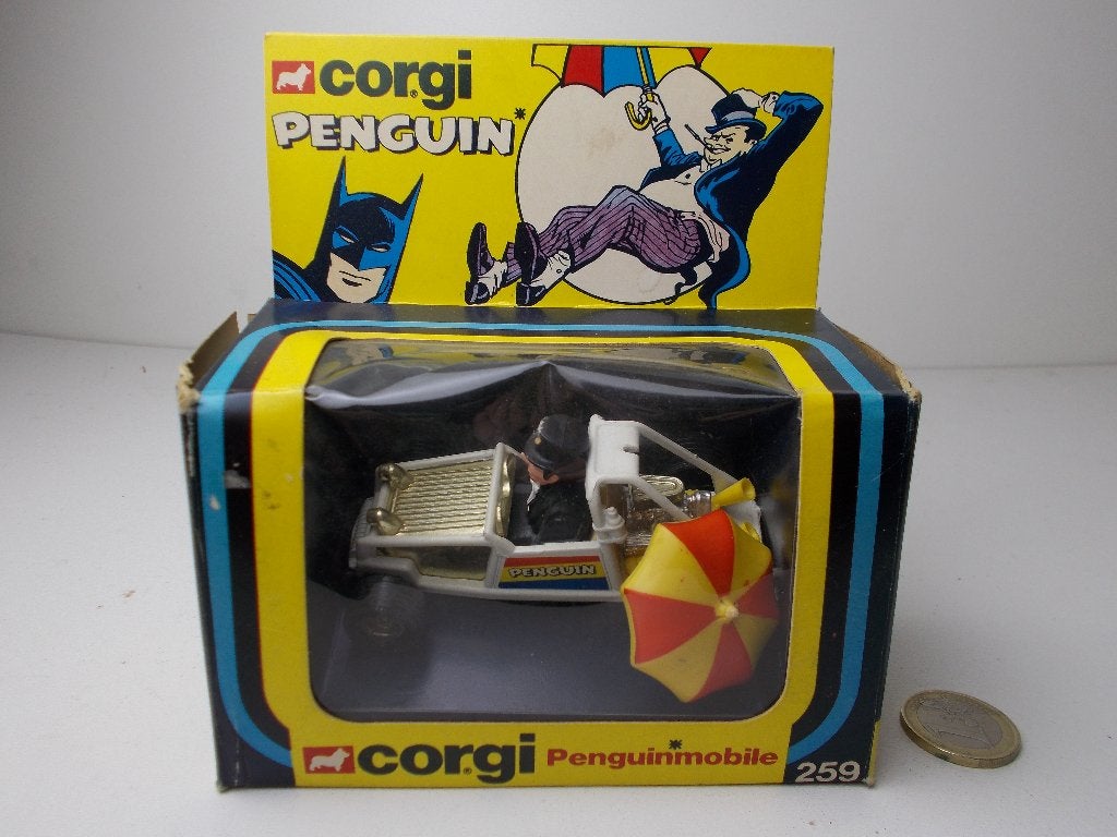 1979 Corgi Toys 259 BATMAN PENGUIN MOBILE + ORIGINELE DOOS!, Ophalen of Verzenden, Zo goed als nieuw, Auto, Corgi