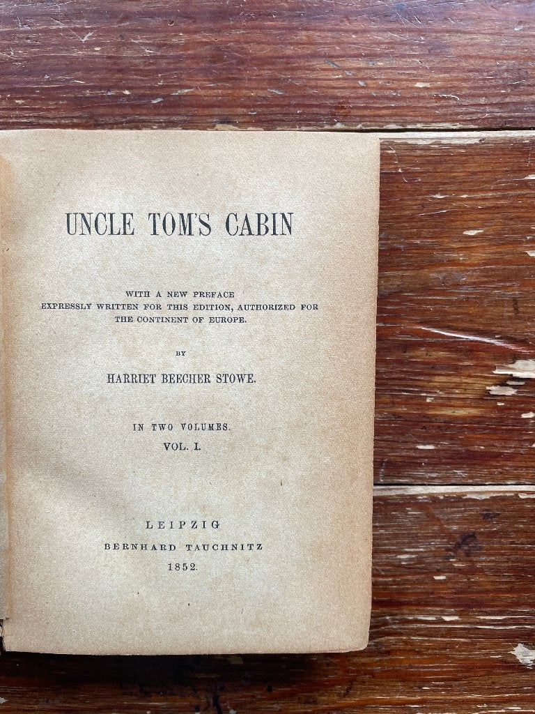Harriet Beecher Stowe Uncle Tom's cabin Vol 1 1852, Antiek en Kunst, Ophalen of Verzenden, Harriet Beecher Stowe