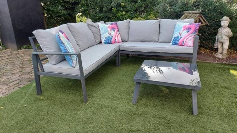 Mooi aluminium loungeset, Ophalen, Gebruikt, Aluminium