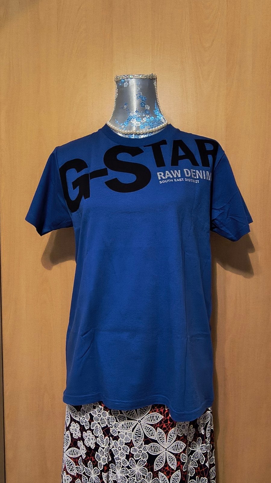 G-Star RAW T-shirt Blauw Maat M, Ophalen of Verzenden, Zo goed als nieuw, G-Star RAW, Maat 48/50 (M)