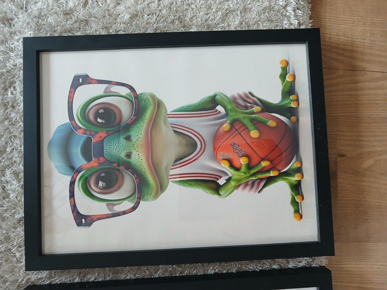 Leuke ingelijste kikkerafbeeldingen (3 stuks), Minder dan 50 cm, Nieuw, Ophalen of Verzenden, Print