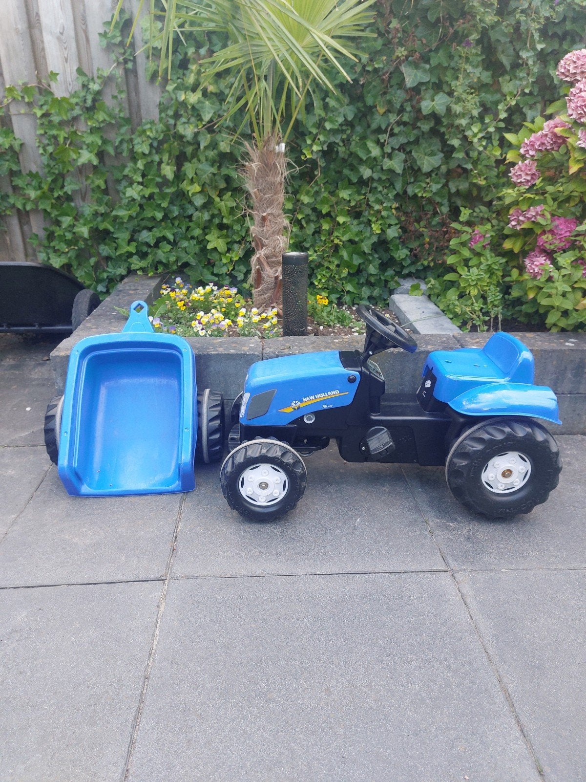 New Holland T6.180 traptractor met aanhanger, Ophalen, Gebruikt, Trapvoertuig