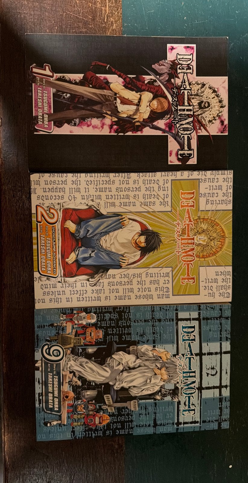 Death Note Manga Deel 1, 2 en 9 - Takeshi Obata, Ophalen of Verzenden, Gelezen