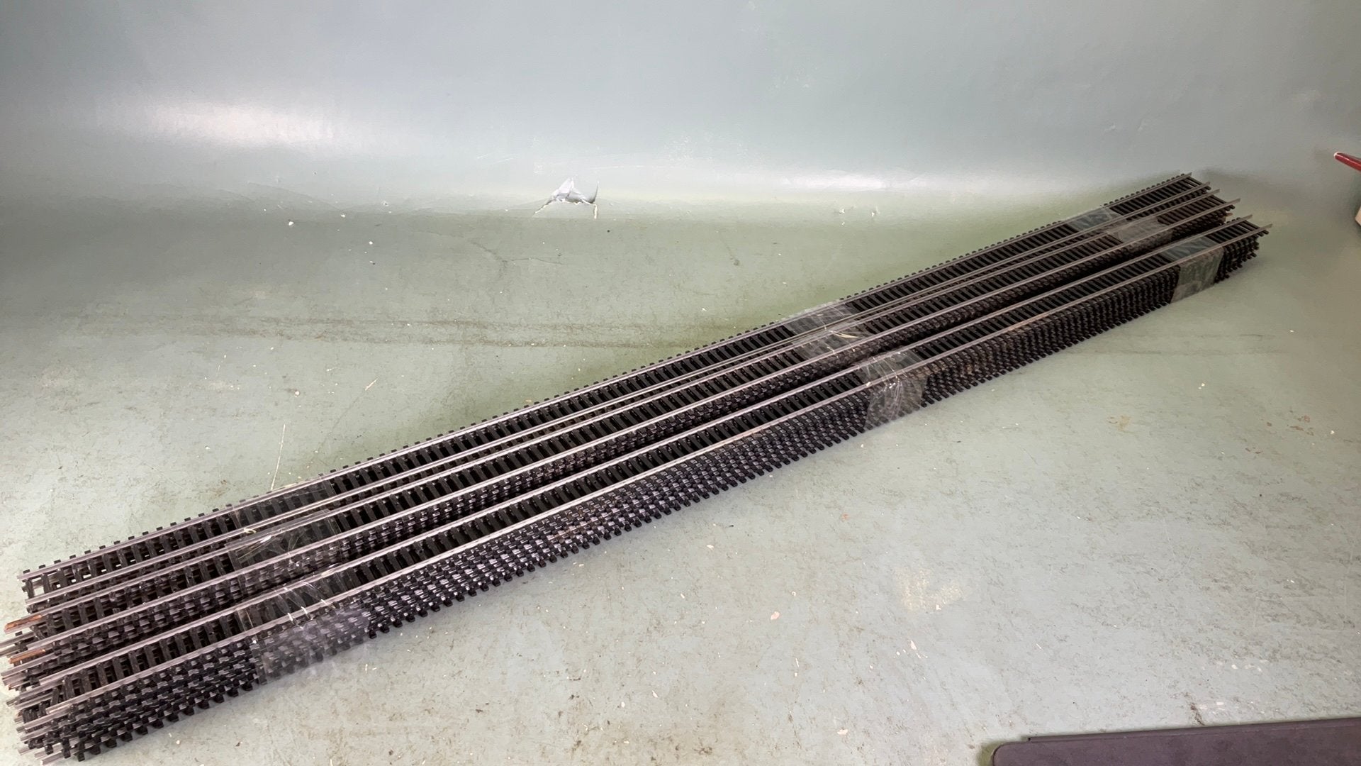 Lima ho 28 nikkelstaal flex rails , gelijkstroom . 91 cm., Gebruikt, Gelijkstroom, Rails, Ophalen of Verzenden