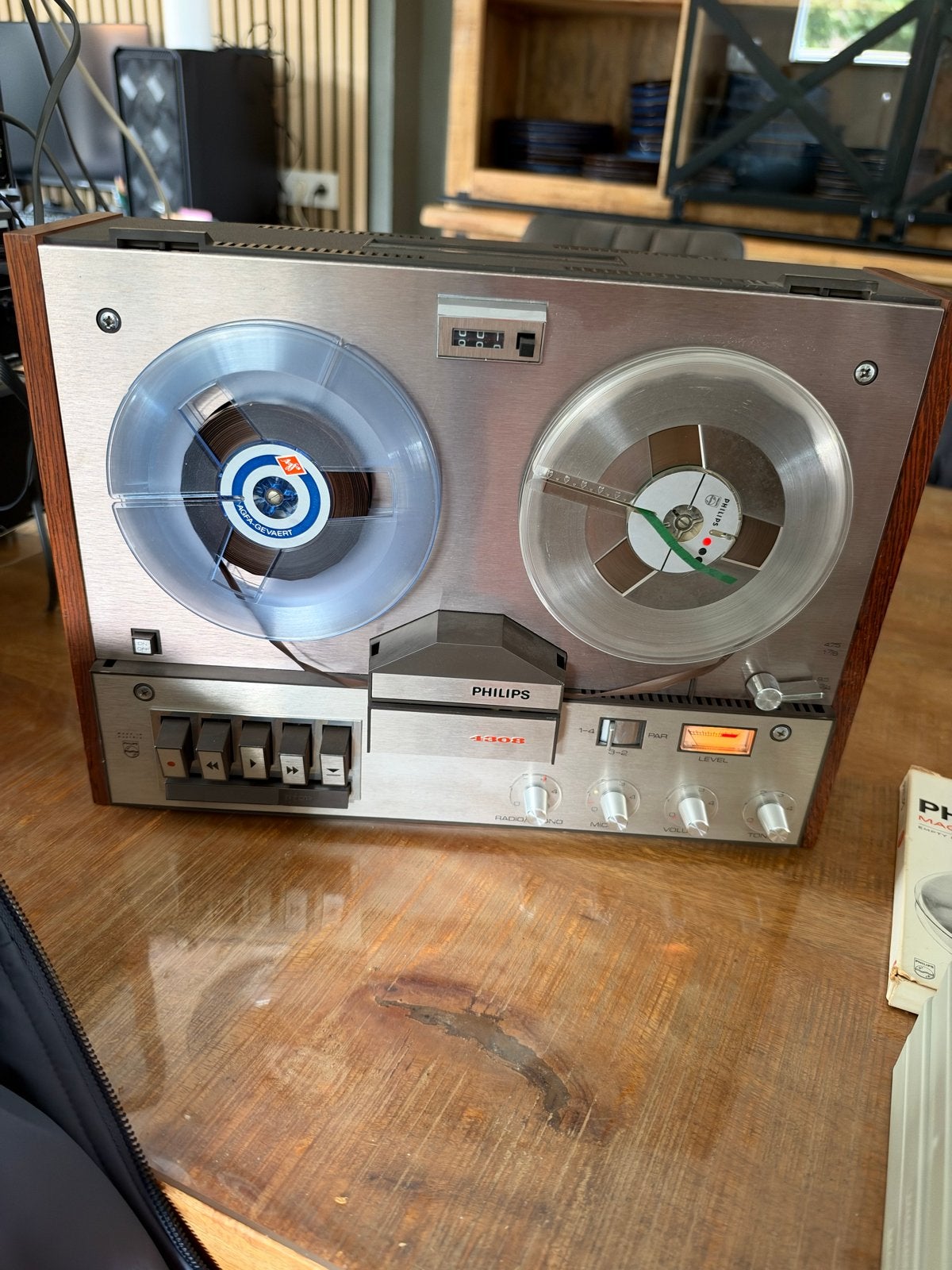 Philips 4308 Bandrecorder met banden, Audio, Tv en Foto, Ophalen of Verzenden, Bandrecorder, Met banden