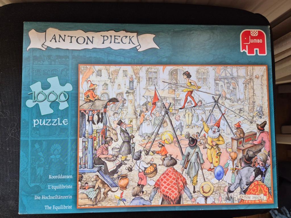 Anton Pieck Legpuzzel - De Evenwichtskunstenaar, Ophalen of Verzenden, 500 t/m 1500 stukjes, Gebruikt, Legpuzzel