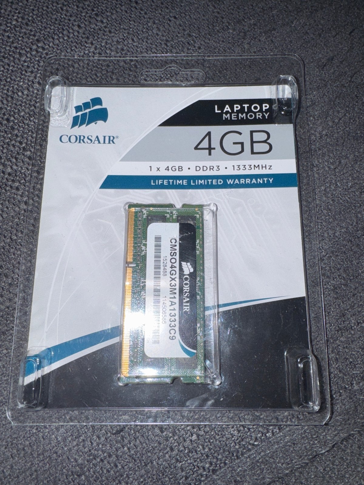 Corsair 4GB DDR3 1333MHz Laptop Geheugen (RAM), Computers en Software, RAM geheugen, Nieuw, DDR3, Ophalen of Verzenden, Laptop
