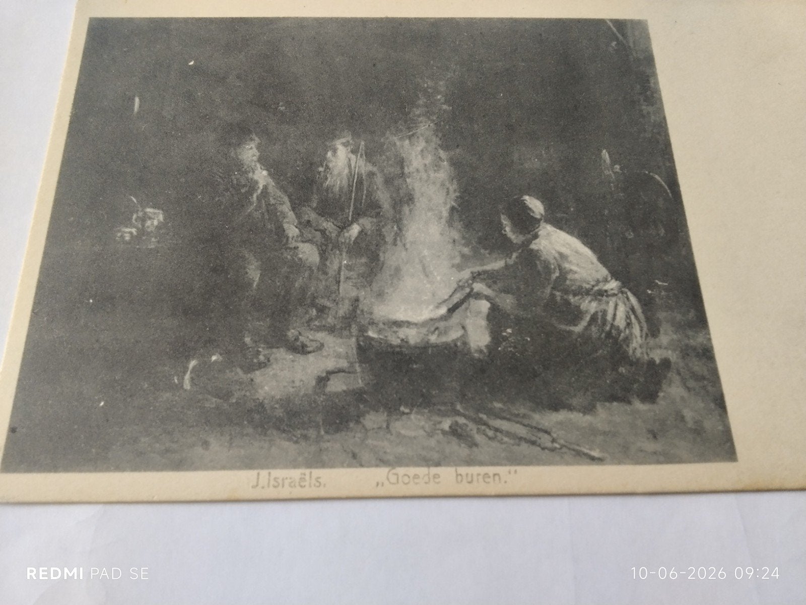 Oude Ansichtkaart J. Israëls ? "Goede buren", Verzamelen, Ansichtkaarten | Nederland, Ophalen of Verzenden, Voor 1920, Ongelopen