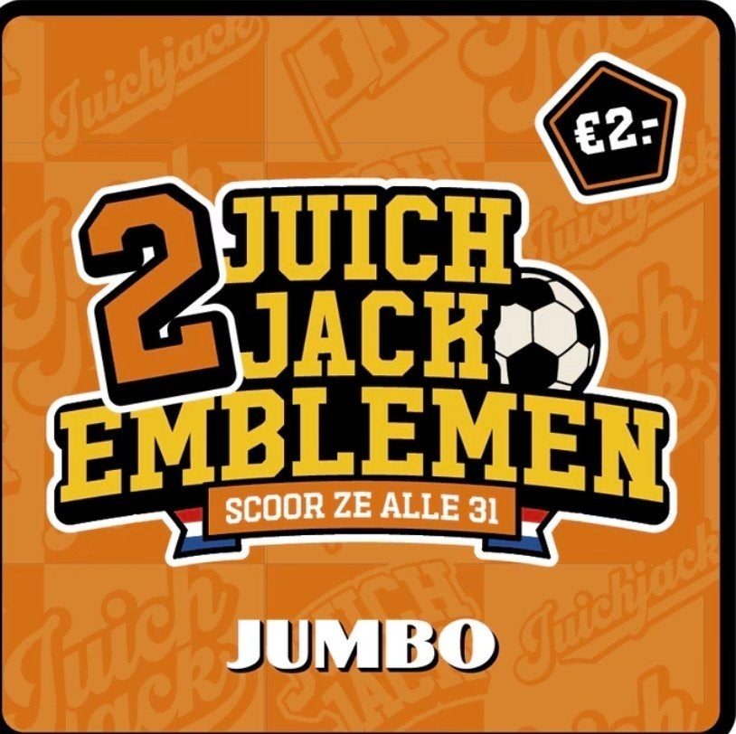Jumbo Juichjack Emblemen  Gezocht wie kan ons helpen, Verzamelen, Ophalen of Verzenden, Overige binnenlandse clubs, Poster, Plaatje of Sticker