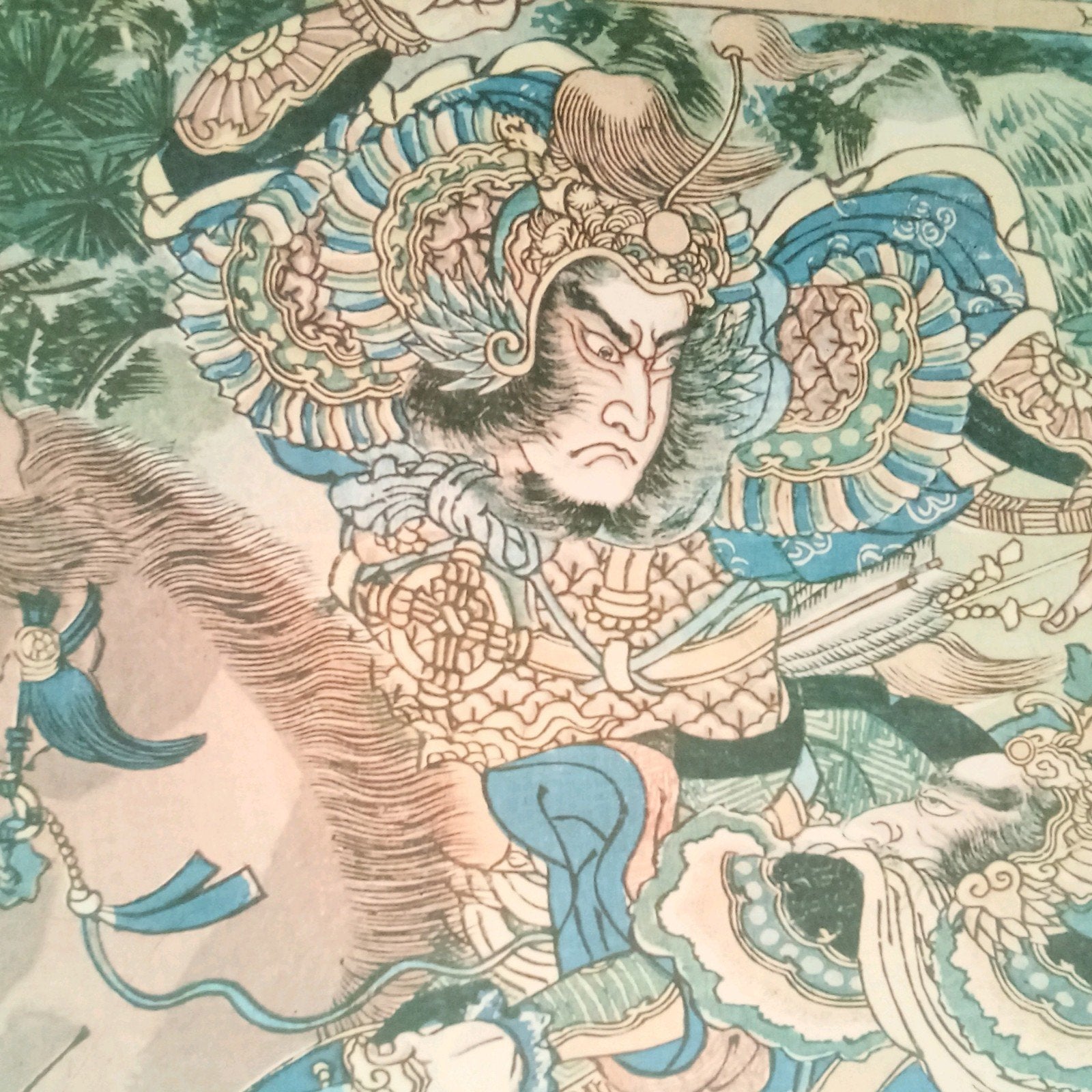 Japan offset prent 20e eeuw Rofu and Gentoku, Ophalen of Verzenden, Voor 1940, Gebruikt, Overige onderwerpen