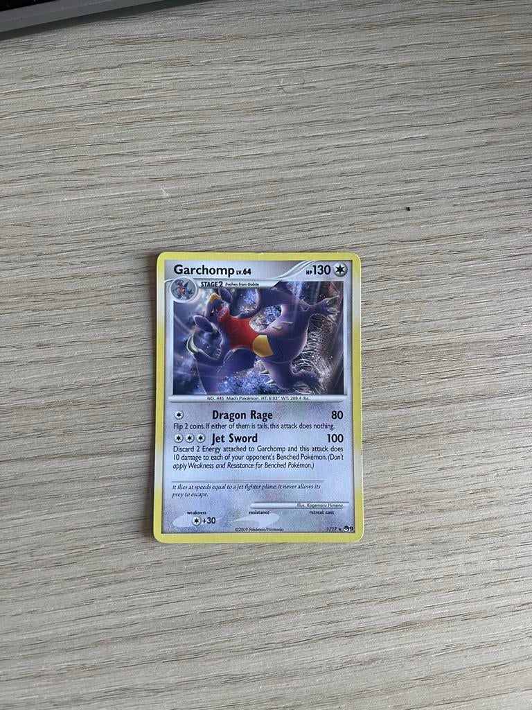 Garchomp 1/17 Pokémon Kaart - Zeer Goede Staat, Ophalen of Verzenden, Zo goed als nieuw, Losse kaart