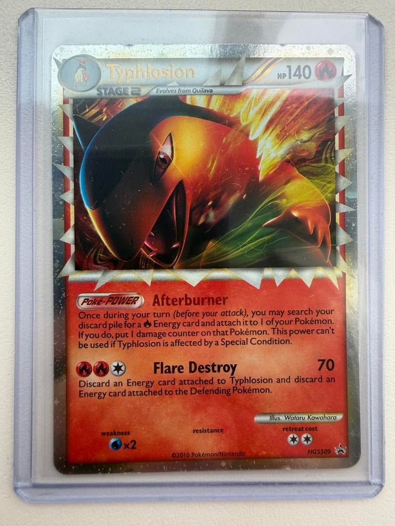 Typhlosion pokemon kaart, Ophalen of Verzenden, Zo goed als nieuw