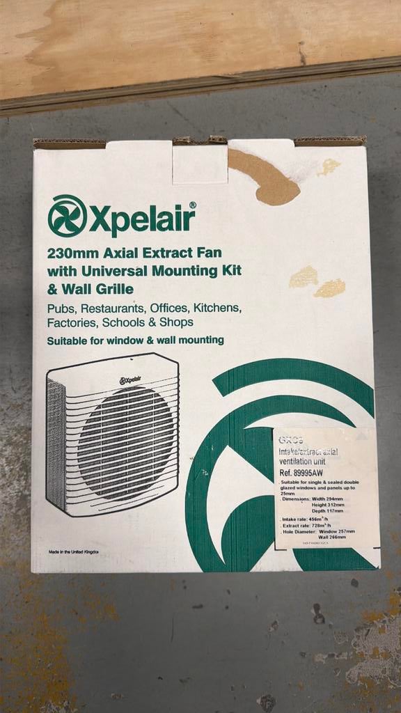 Xpelair GXC9 ventilator - NIEUW!, Ophalen of Verzenden, Nieuw, Ventilator