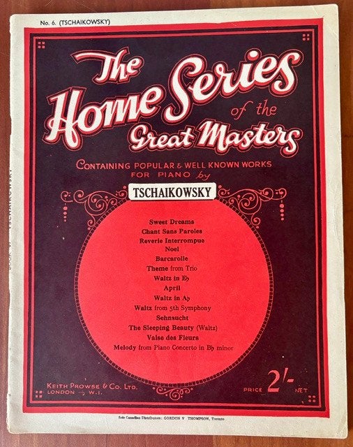 TSCHAIKOWSKY PIANOBOEK "HOME SERIES", Gebruikt, Klassiek, Ophalen of Verzenden, Artiest of Componist