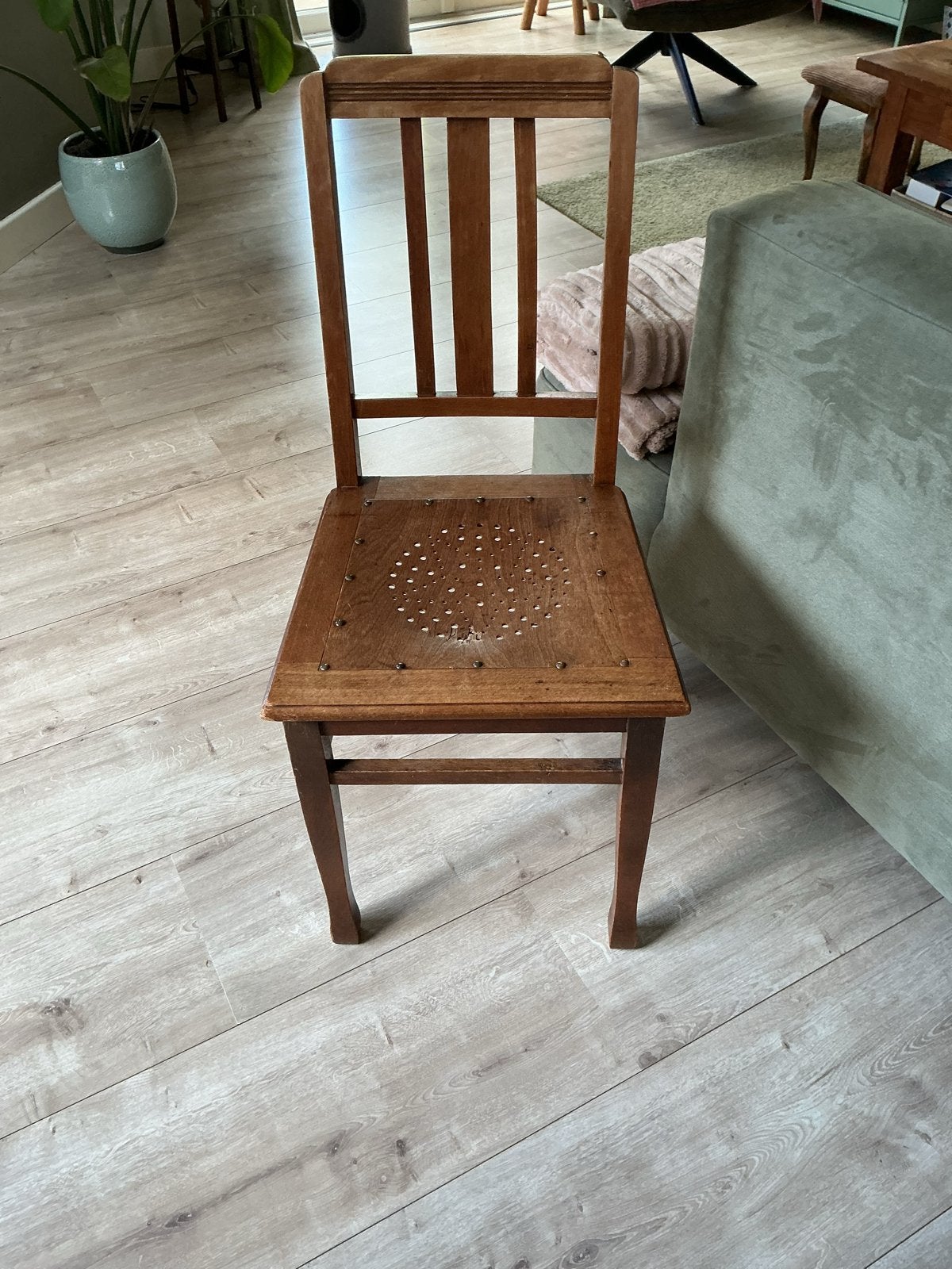 Vintage houten stoel - Luterma Made in Estonia, Ophalen of Verzenden