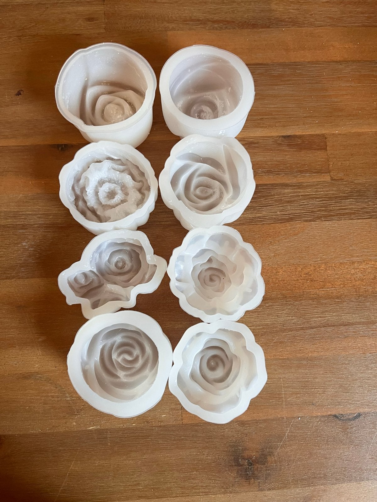 Siliconen mallen voor epoxy - Rozen en Kerst, Meerkleurig, Zo goed als nieuw, Kunststof, Herbruikbaar
