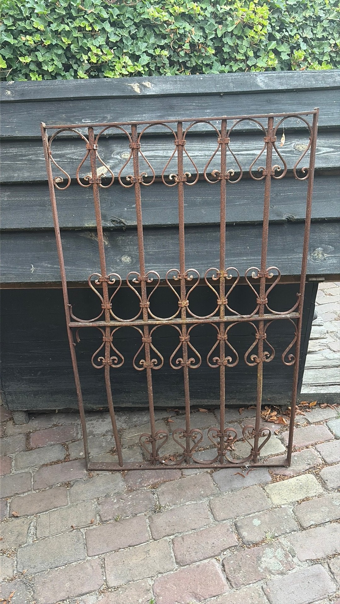 Mooi oud ijzer hek, Ophalen, Gebruikt, Minder dan 10 meter, Raster