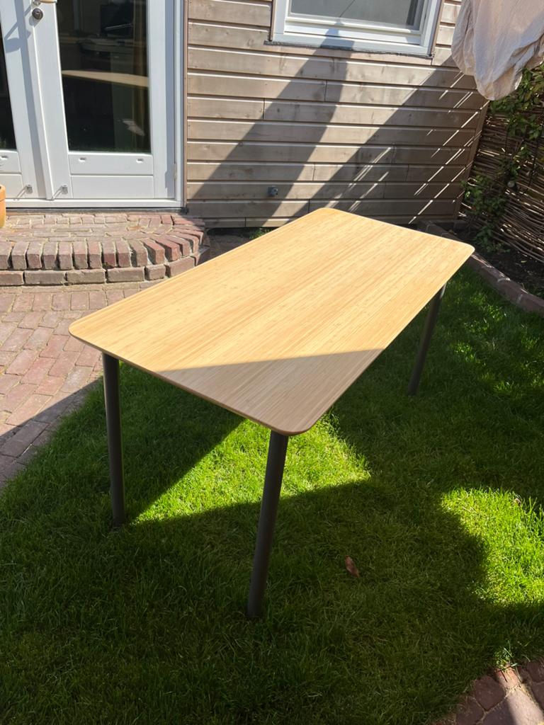 Anfallare bureau ikea 140x65 met 4 grijze adils poten, Ophalen, Demontabel, Gebruikt, Scandinavisch