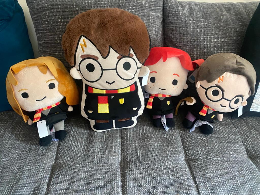 Harry Potter Knuffels - Set van 4 (Harry, Ron, Hermelien), Ophalen of Verzenden, Zo goed als nieuw, Actiefiguurtje