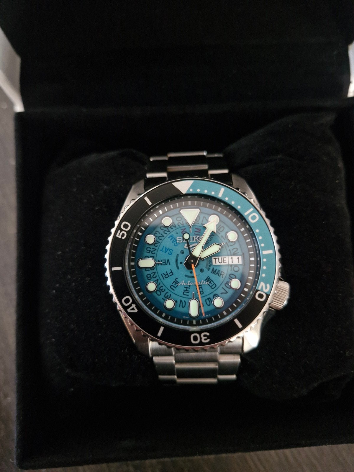 Seiko SRPJ45K1 FULL SET, Sieraden, Tassen en Uiterlijk, Horloges | Heren, Ophalen of Verzenden, Zo goed als nieuw, Staal, Seiko