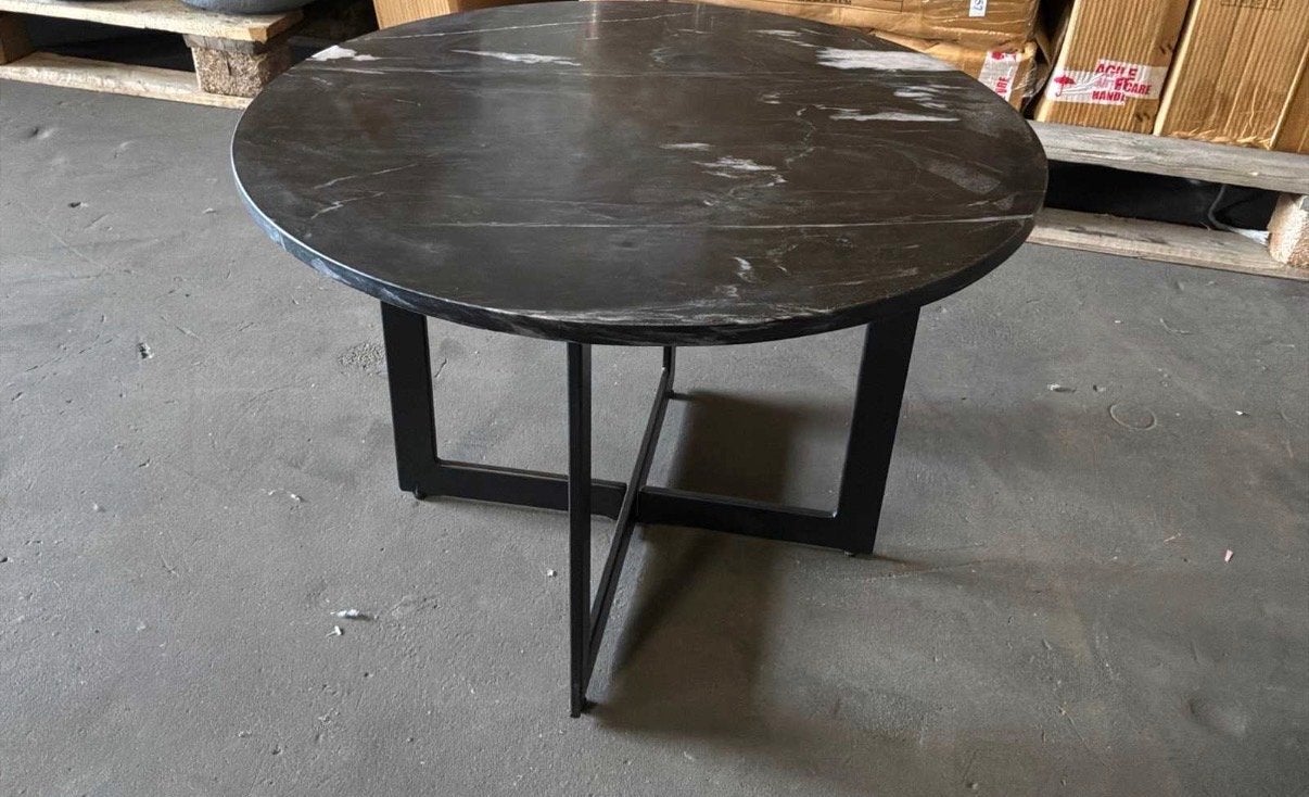 Paco Reinhard Salontafel Zwart Marmer - NIEUW, Ophalen, Rond, Nieuw, 50 tot 100 cm