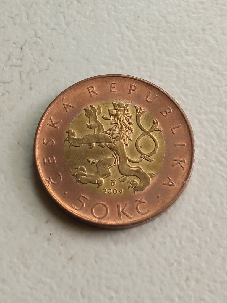 Tsjechie 50 kronen 2009., Ophalen of Verzenden, Overige landen, Losse munt