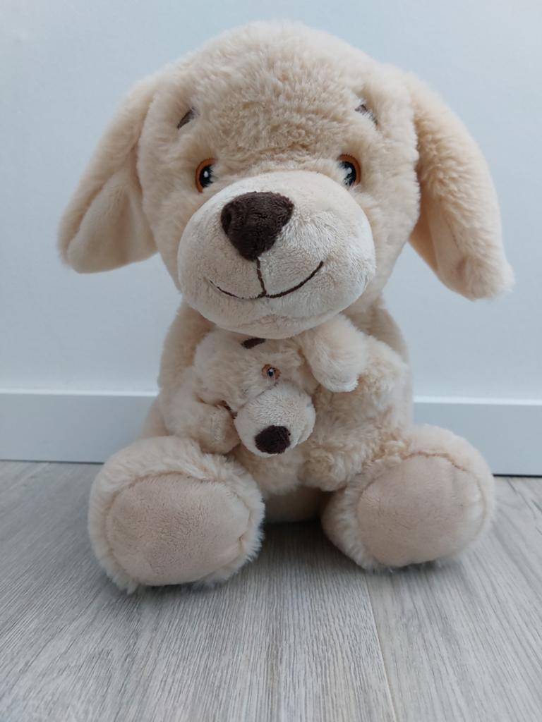 Knuffel nicotoy Simba hond met pup dog L1837, Ophalen of Verzenden, Zo goed als nieuw, Hond