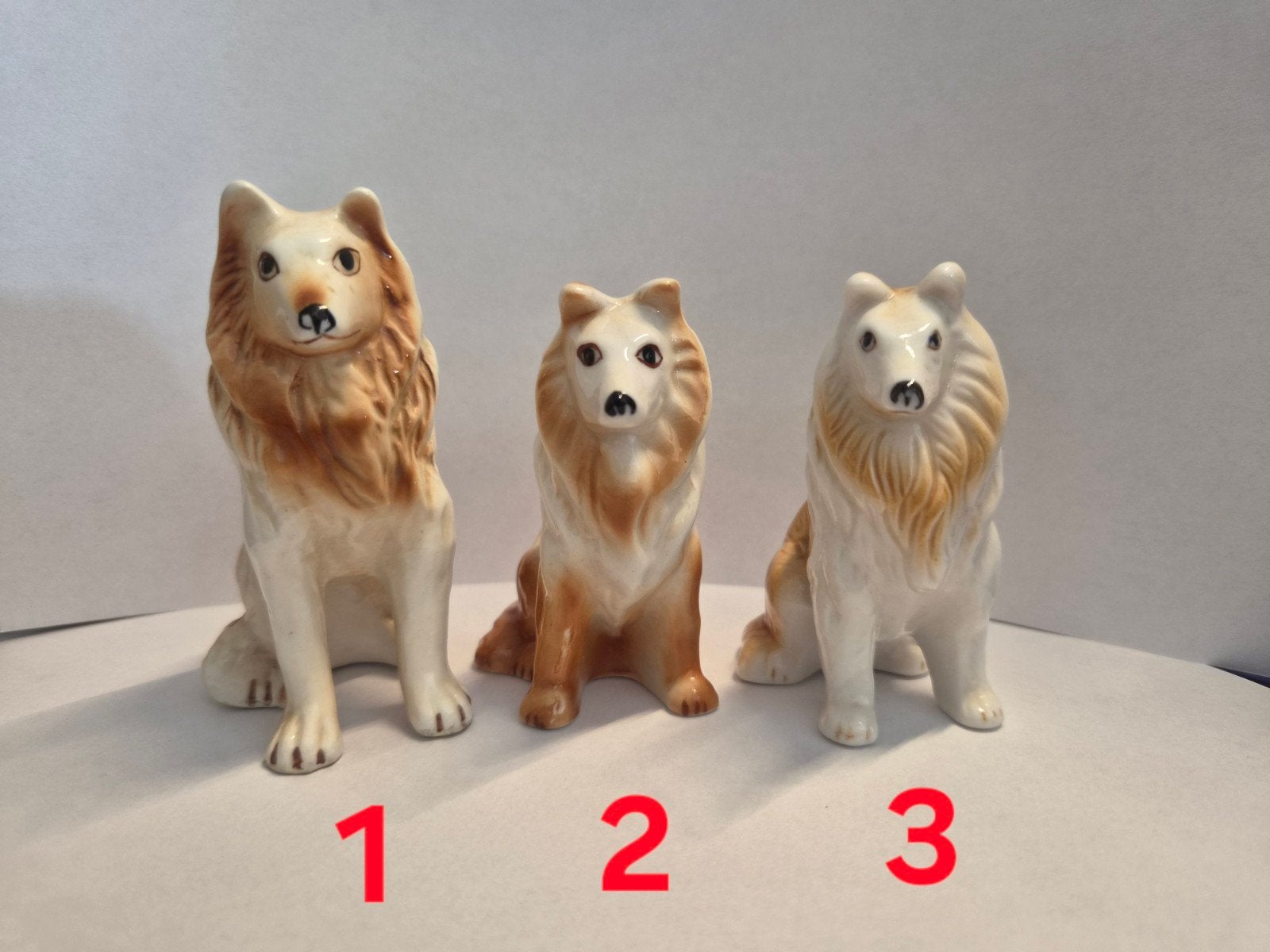 Vintage collie beelden, Ophalen of Verzenden, Gebruikt, Dier
