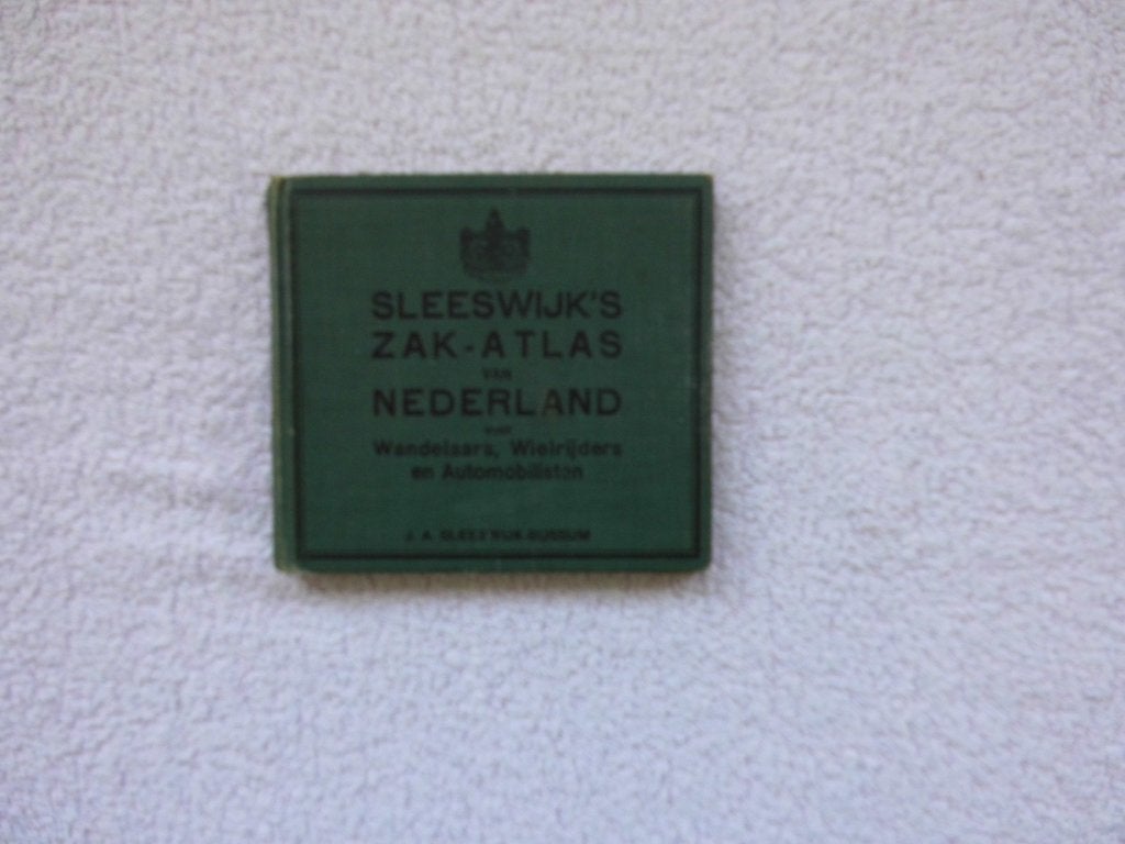 Sleeswijk's Zak-Atlas van Nederland - Oude Landkaart, Boeken, Atlassen en Landkaarten, Gelezen, Overige atlassen, Ophalen of Verzenden