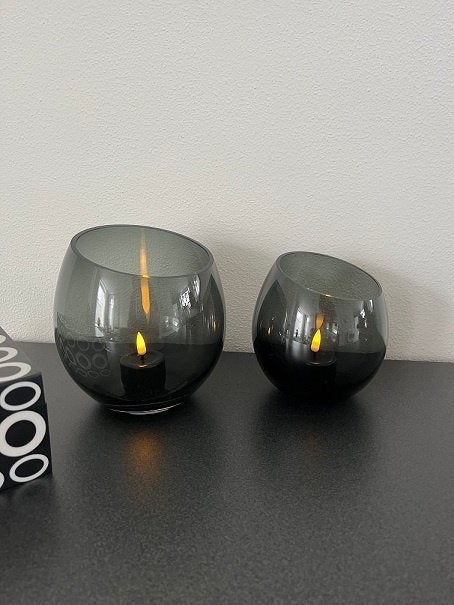 Vase The World Windlicht set-2 Moho Grey Nieuw!, Huis en Inrichting, Woonaccessoires | Kandelaars en Kaarsen, Overige merken, Ophalen of Verzenden
