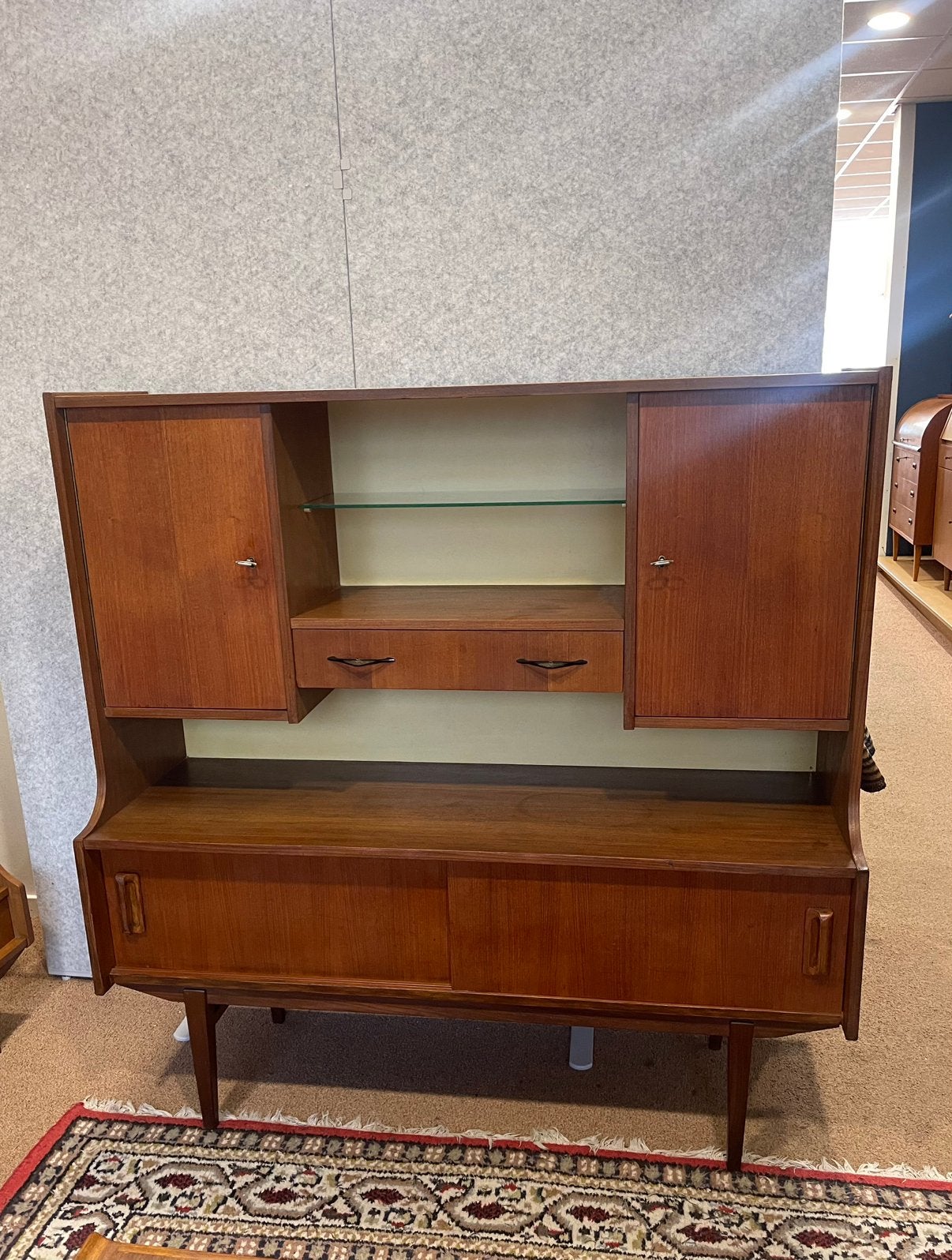Vintage highboard sixties, Ophalen, O, O, 200 cm of meer
