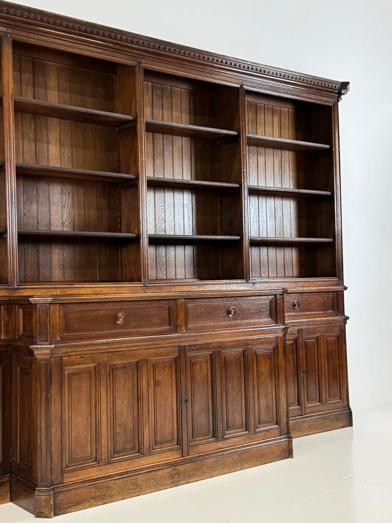 Bibliotheekkast boekenkast eiken klassiek, Ophalen