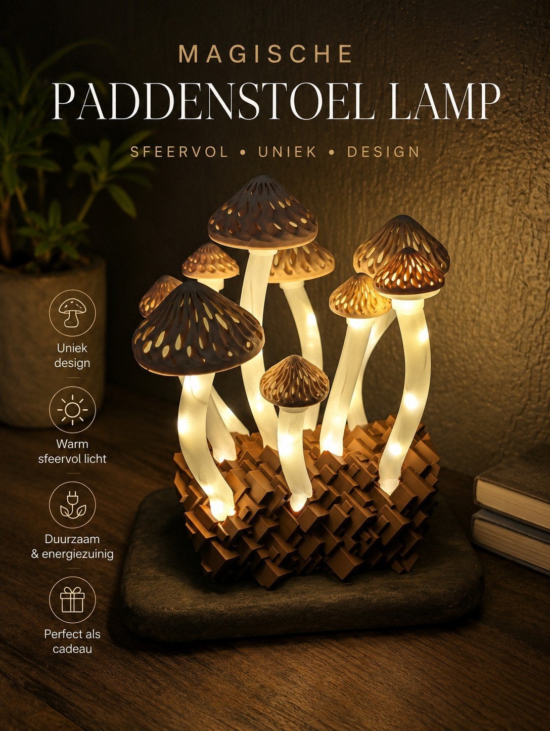 Magische paddestoel lamp, Ophalen