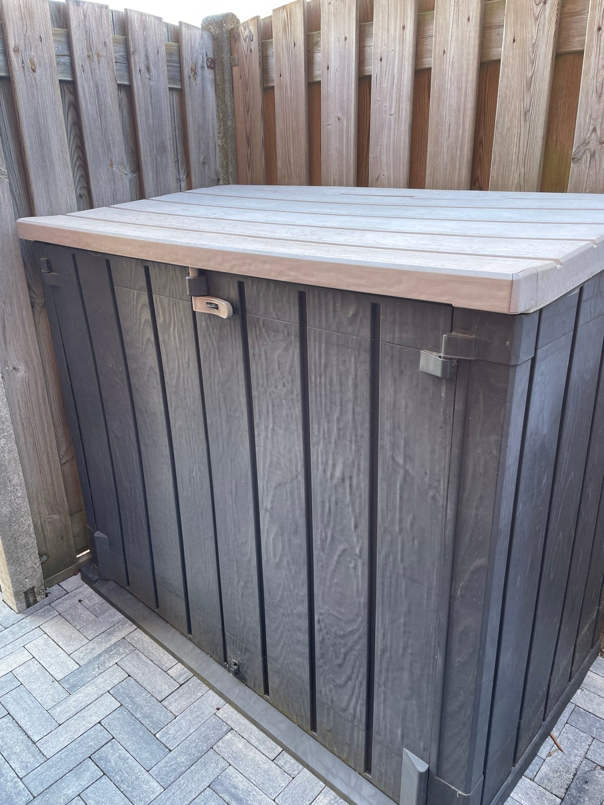 Tuinbox Stora Way XL Antraciet/Grijs - Ruime Opbergbox, Tuin en Terras, Ophalen, Gebruikt, Kunststof, Overige typen