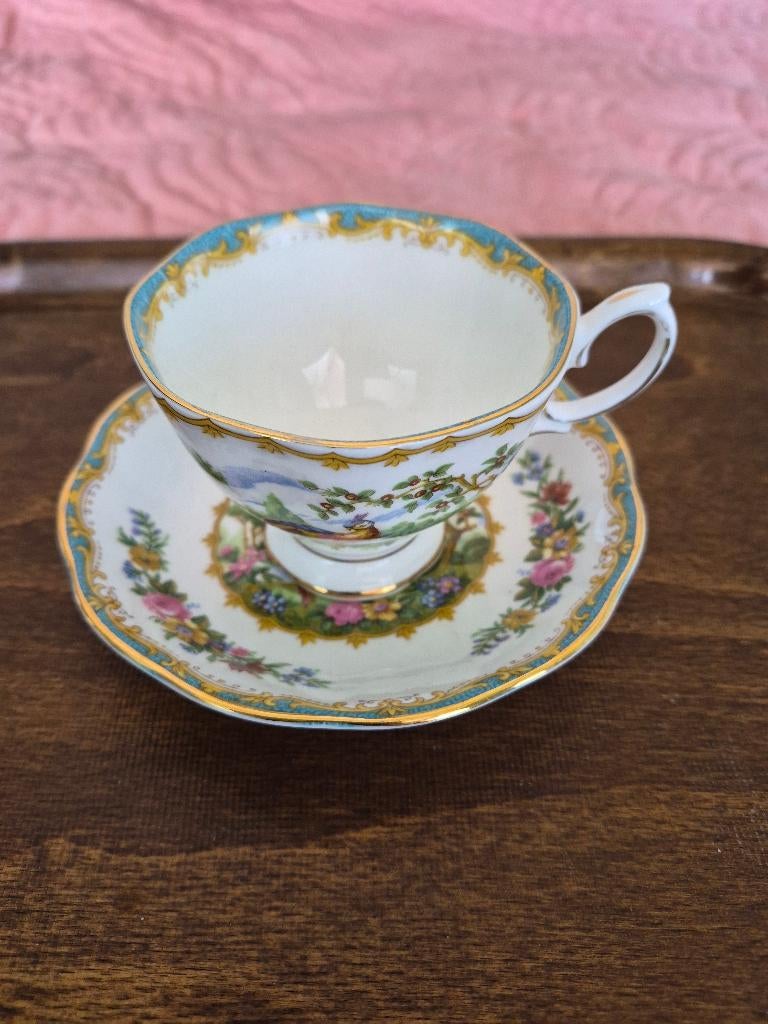 Royal Albert Chelsea Bird Kop en schotel., Antiek en Kunst, Ophalen of Verzenden