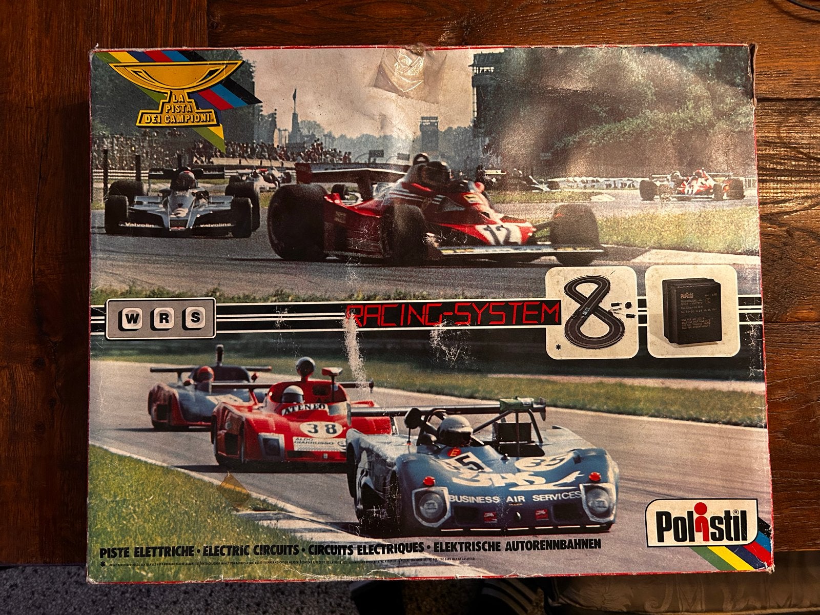 Polistil Racing System 80 Racebaan met 2 auto's, Overige merken, Zelf te bouwen, Ophalen of Verzenden, Elektrisch